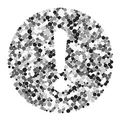 Exclamation Danger sign Exclamation Danger sign color distributed circles dots illustration