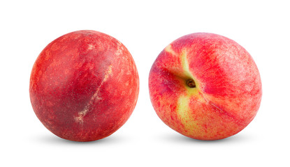 Peach isolated on white. Full depth of field