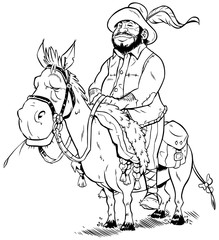 Sancho Panza Line Art