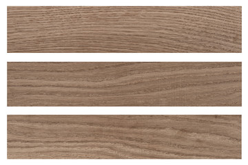 Wooden planks isolated on white background.