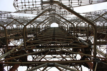 Soviet Horizont radar station Duga in Chernobyl Exclusion Zone, Ukraine