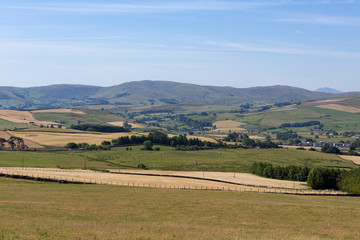 Fototapeta premium View across hills from Llyn Brenig, North Wales, UK