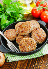  Buckwheat  burgers on the pan