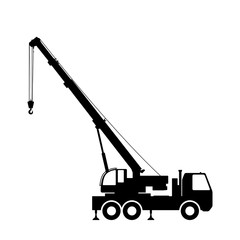Crane Silhouette on a white background.