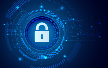 Cyber security and data privacy protection vector illustration. Internet security online concept. Global network mechanism protection.  Information privacy.