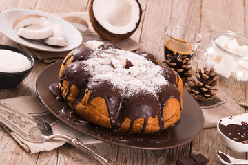 Chocolate coconut cake.