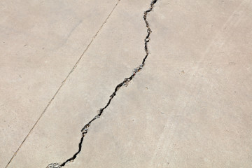 Cracks on the cement floor