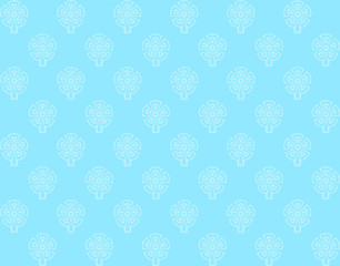 Ready to use seamless texture. Seamless pattern in Indian block printing style. Easy to change color scheme. Flat vector.