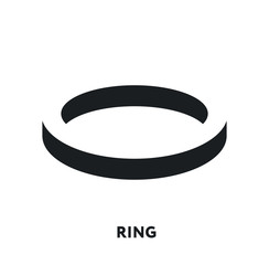 Isometric Wedding Ring Vector Flat Icon Illustration.