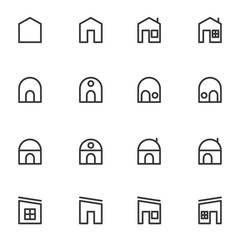 house icon set vector illustration