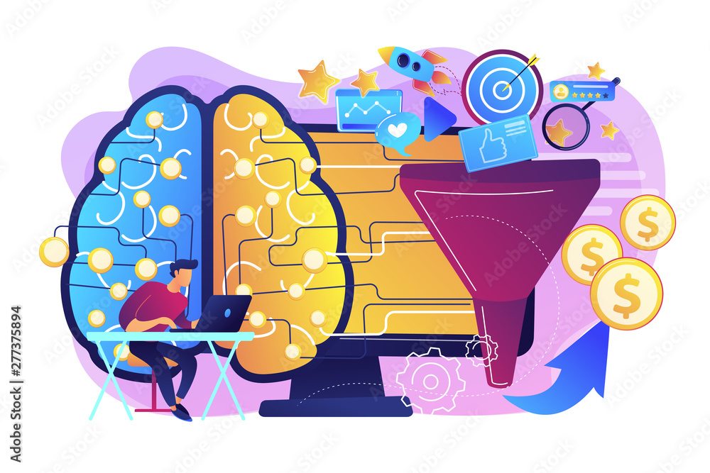Poster artificial intelligence assistant. deep learning algorithm. ai-powered marketing tools, ai e-commerc