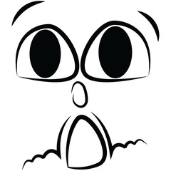 Cartoon faces expressions vector set