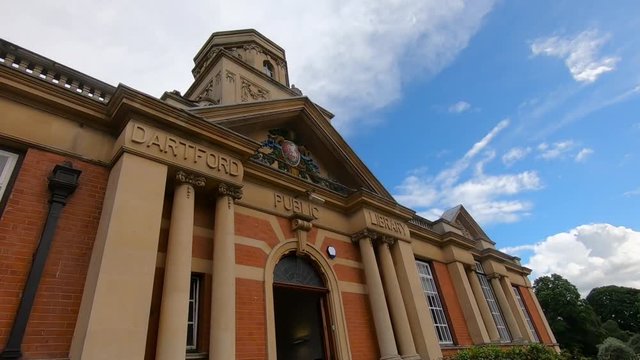Dartford Central Library and Museum, Kent, England, United Kingdom. Slow Motion