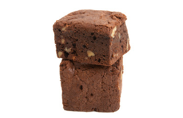 american brownie cake isolated