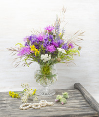 still life, flowers, a bouquet of flowers in a vase