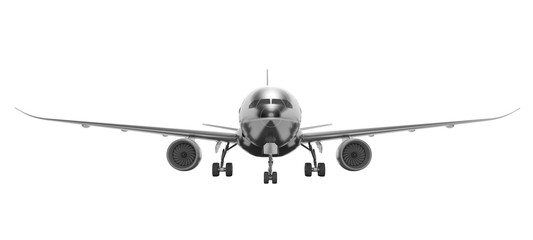 Fototapeta na wymiar Turbocharged passenger plane isolated 3d render on white background no shadow