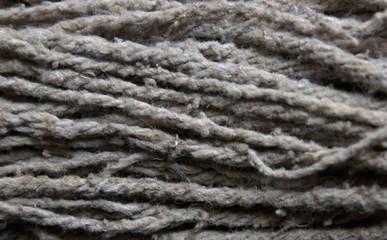 close-up of gray rope, background for text