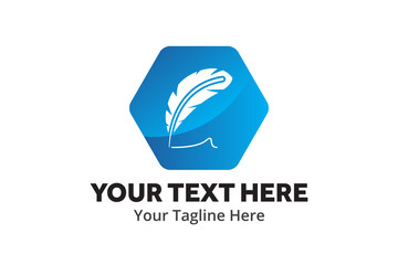 write logo , writer logo ,write icon writer icon flat style design with color for identity , business and button