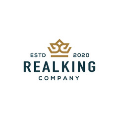 Crown logo design vector.