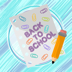 Back to school image with text on a blue watercolor background- Vector