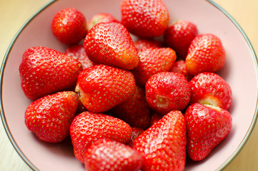 Ripe Juicy Strawberries In a Plate