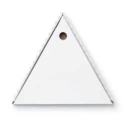 Blank triangle packaging pizza box