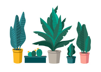 Vector set of plants. Perfect for greeting card, poster, invitation and so on.