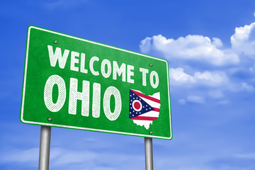 WELCOME TO OHIO - traffic sign message © gguy