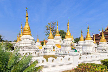 Wat Phra Chedi Sao Lang or twenty pagodas temple at Lampang, Thailand
