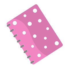 Isolated colored notebook cover. School supplies - Vector