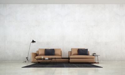 Modern lounge and living room and concrete wall pattern background