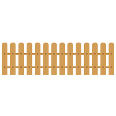 Rural wooden fences, pickets vector. Brown silhouettes fence for garden illustration