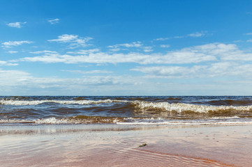 Beautiful view on Baltic sandy coast