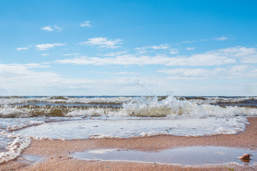 Beautiful view on Baltic sandy coast