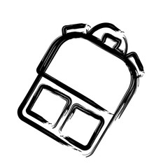 Sketch of a school bag. School supplies - Vector