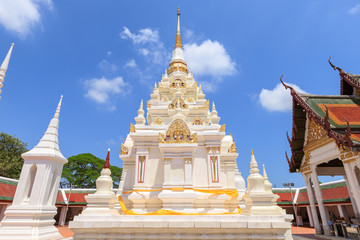 Buddha relic pagoda stupa at Wat Phra Borommathat Chaiya Worawihan, Surat Thani