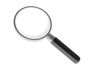Isolated Magnifying Glass on White Background