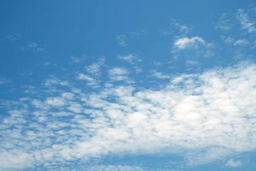 Sky with little white cloud and soft color, background, texture