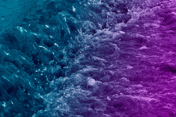 Abstract background sea wave surface with  filtered color on blue and purple, can using for background 