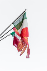 Background of Italy flag isolated on white background. 