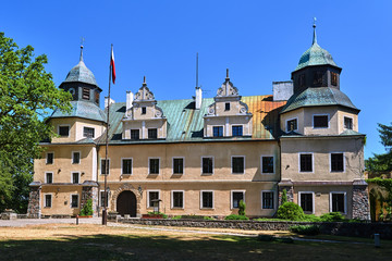 Fototapeta na wymiar A neo-renaissance, historic palace in Goraj-Zamek.