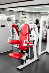 Equipment. Interior of a fitness hall.