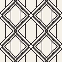 Vector modern tiles pattern. Abstract art deco seamless monochrome background or wallpaper
