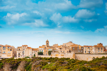Fototapeta na wymiar old town of Bonifacio, in Corsica, France