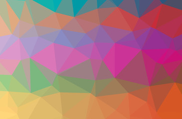 Illustration of abstract Orange, Purple horizontal low poly background. Beautiful polygon design pattern.
