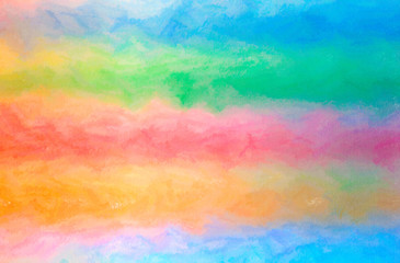 Abstract illustration of blue, pink, red, yellow Wax Crayon background