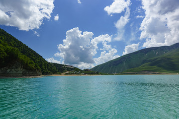 Highland lake Kazenoyam on the southern slope of the Andean mountains at an altitude of 1869 metres...