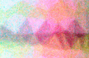 Illustration of yellow and green Impressionist Pointlilism paint background, digitally generated.