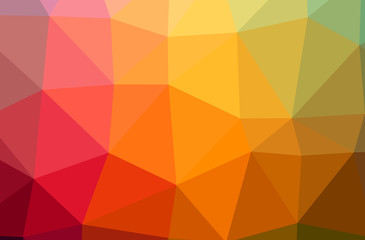 Obraz premium Illustration of abstract Orange, Red horizontal low poly background. Beautiful polygon design pattern.