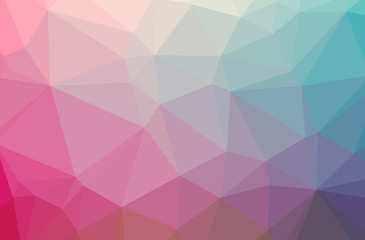 Fototapeta premium Illustration of abstract Pink horizontal low poly background. Beautiful polygon design pattern.